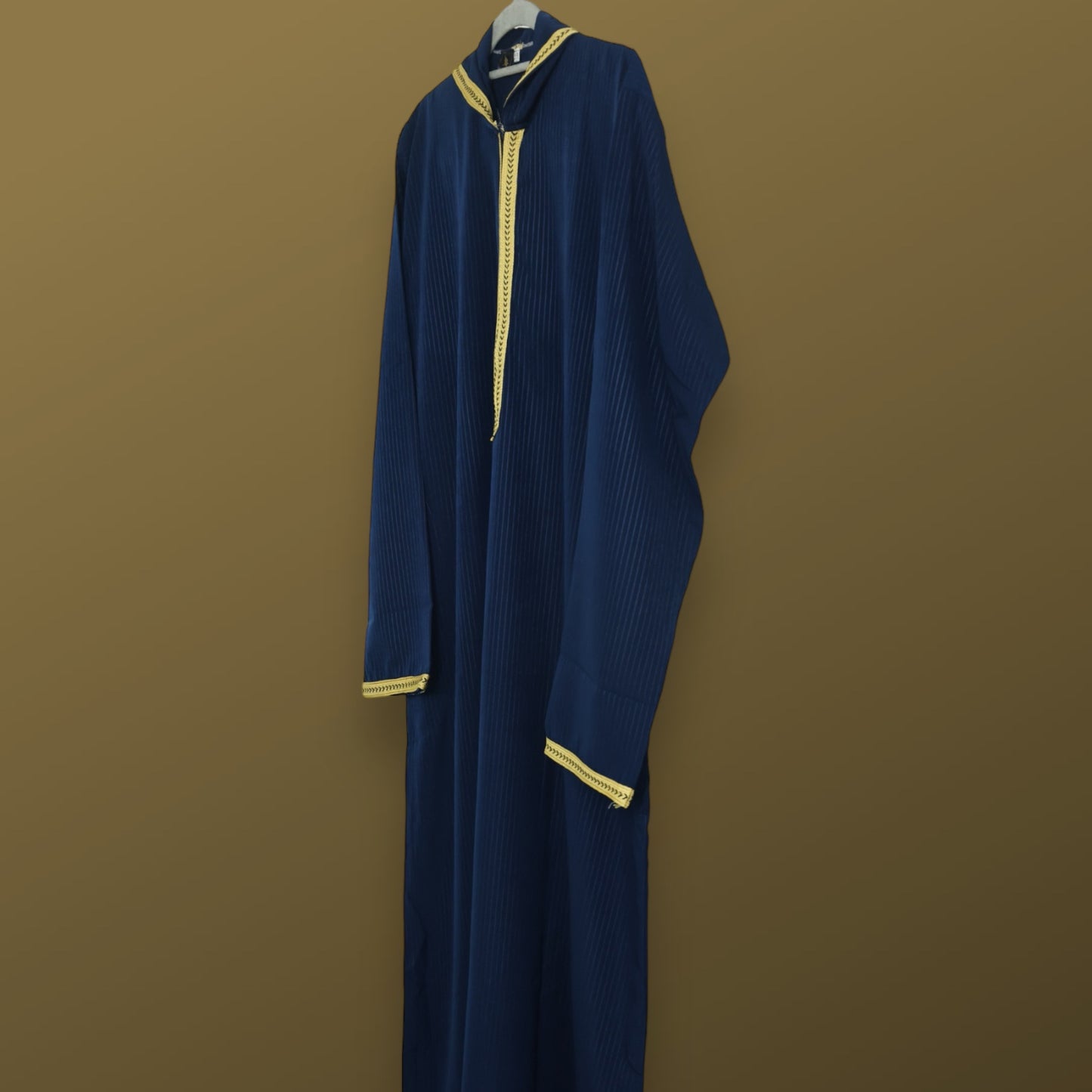 Ocean Majesty - Elevate Your Style with Our Navy Blue Hooded Djellaba