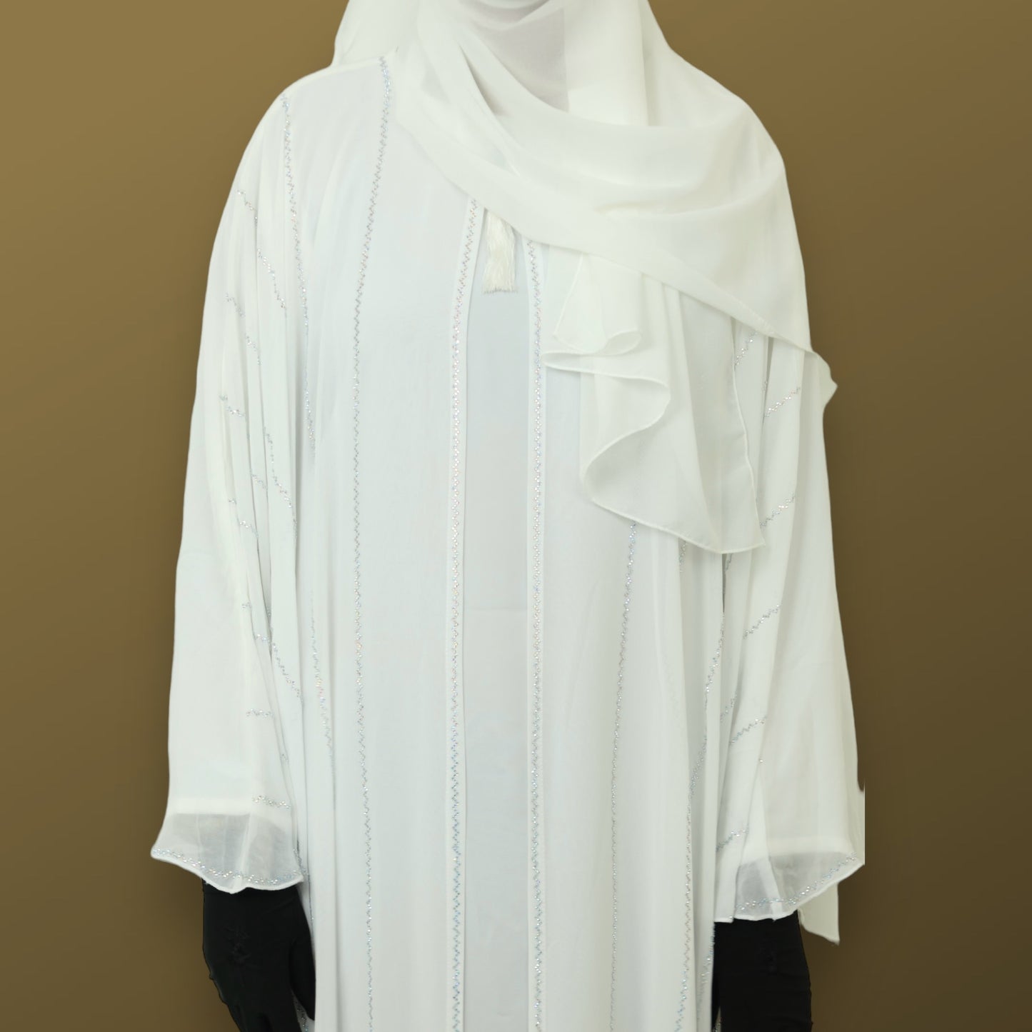 Snowflake Serenity Elegance farasha abaya