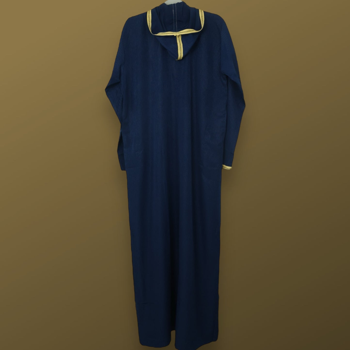 Ocean Majesty - Elevate Your Style with Our Navy Blue Hooded Djellaba