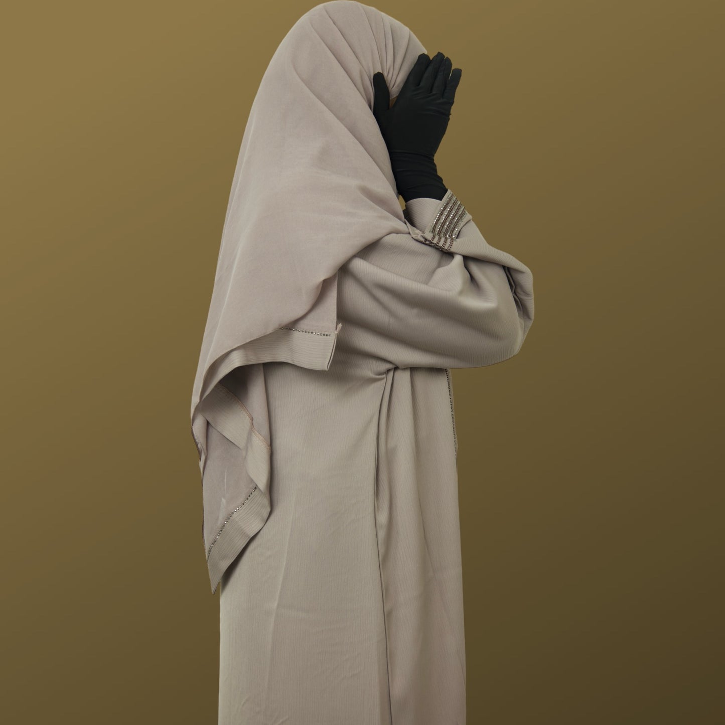 Beige Elegance Duo Abaya