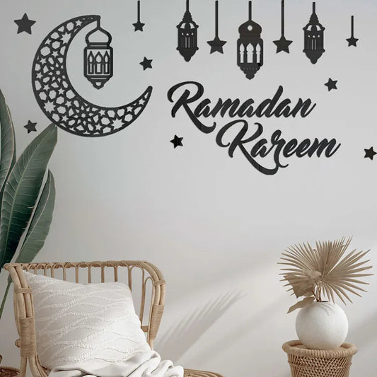 BLACK RAMADAN KAREEM ACRYLIC WALL STICKER